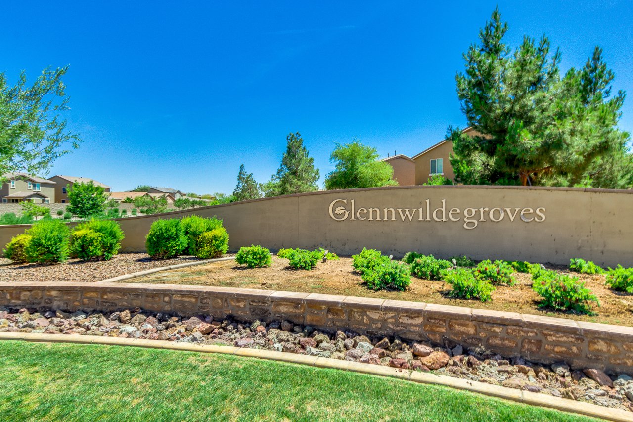 Glennwilde community entrance monument in Maricopa, Arizona
