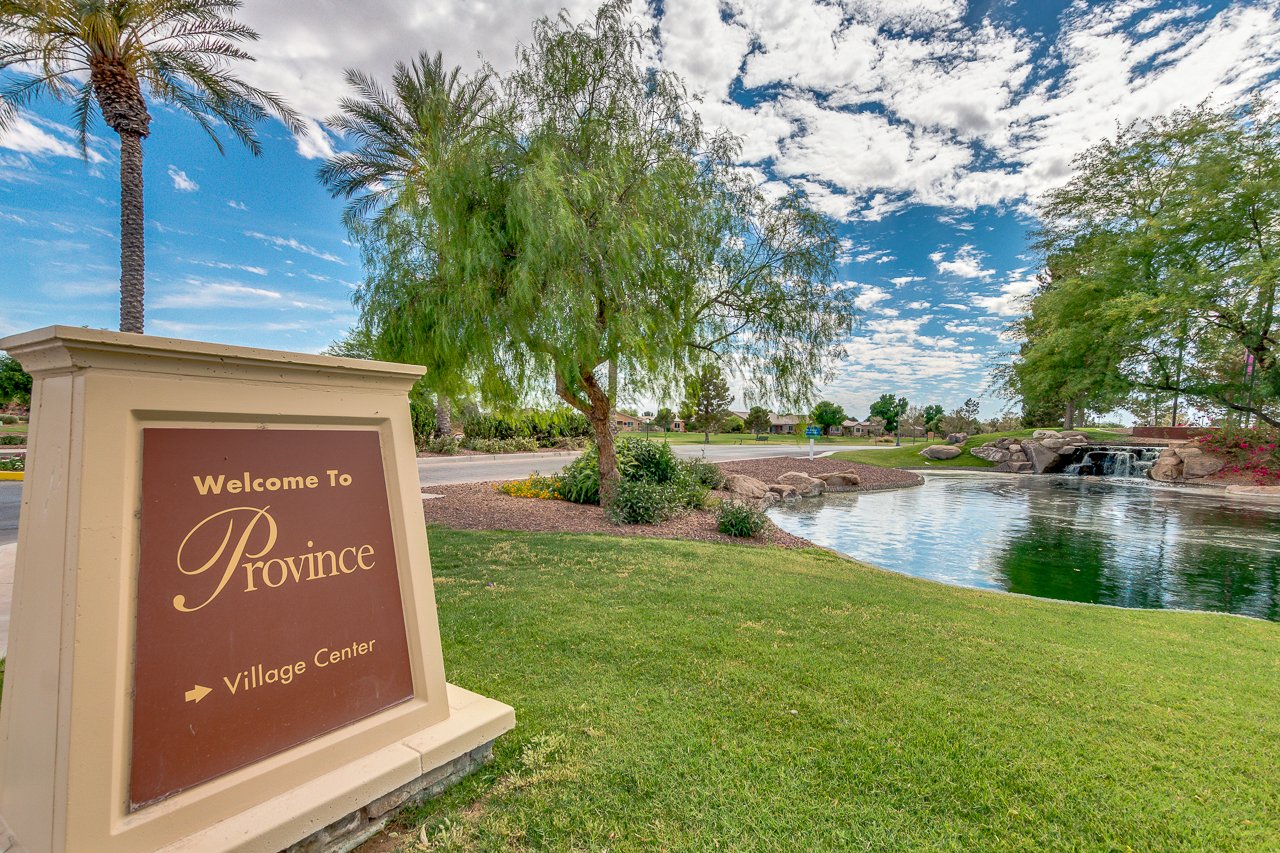 Province community entrance monument in Maricopa, Arizona